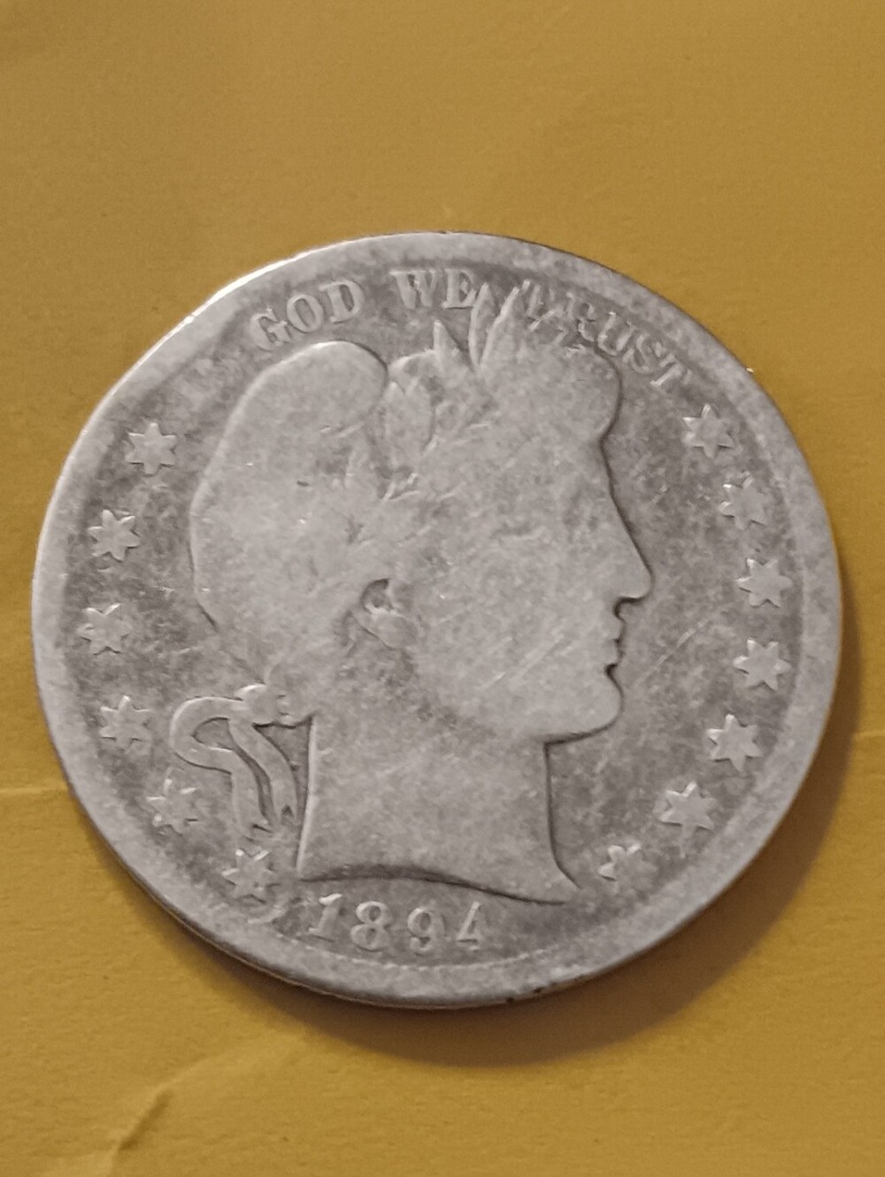 1894 Barber Silver Half Doller Classic US Coin, Silver Content 90% 10% Copper